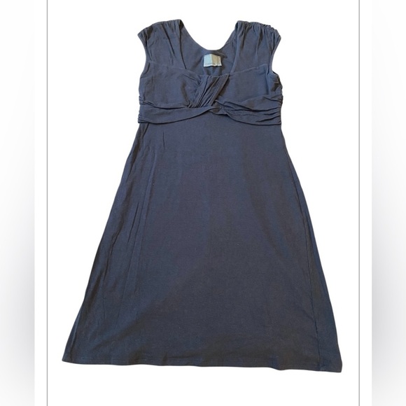 Athleta Leighani Women’s Sleeveless Twist Mini Dress in Dark Gray size medium - Picture 2 of 9